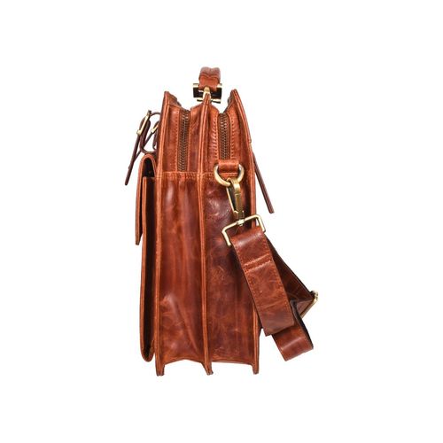 Buy Sassora Premium Leather Mens Large Laptop Messenger Bag Online