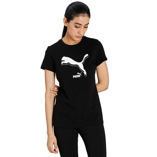 Puma POWER Logo Womens Black Casual T-Shirt (3XL)