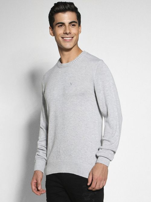 American Eagle Men Grey Super Soft Crew Neck Sweater
