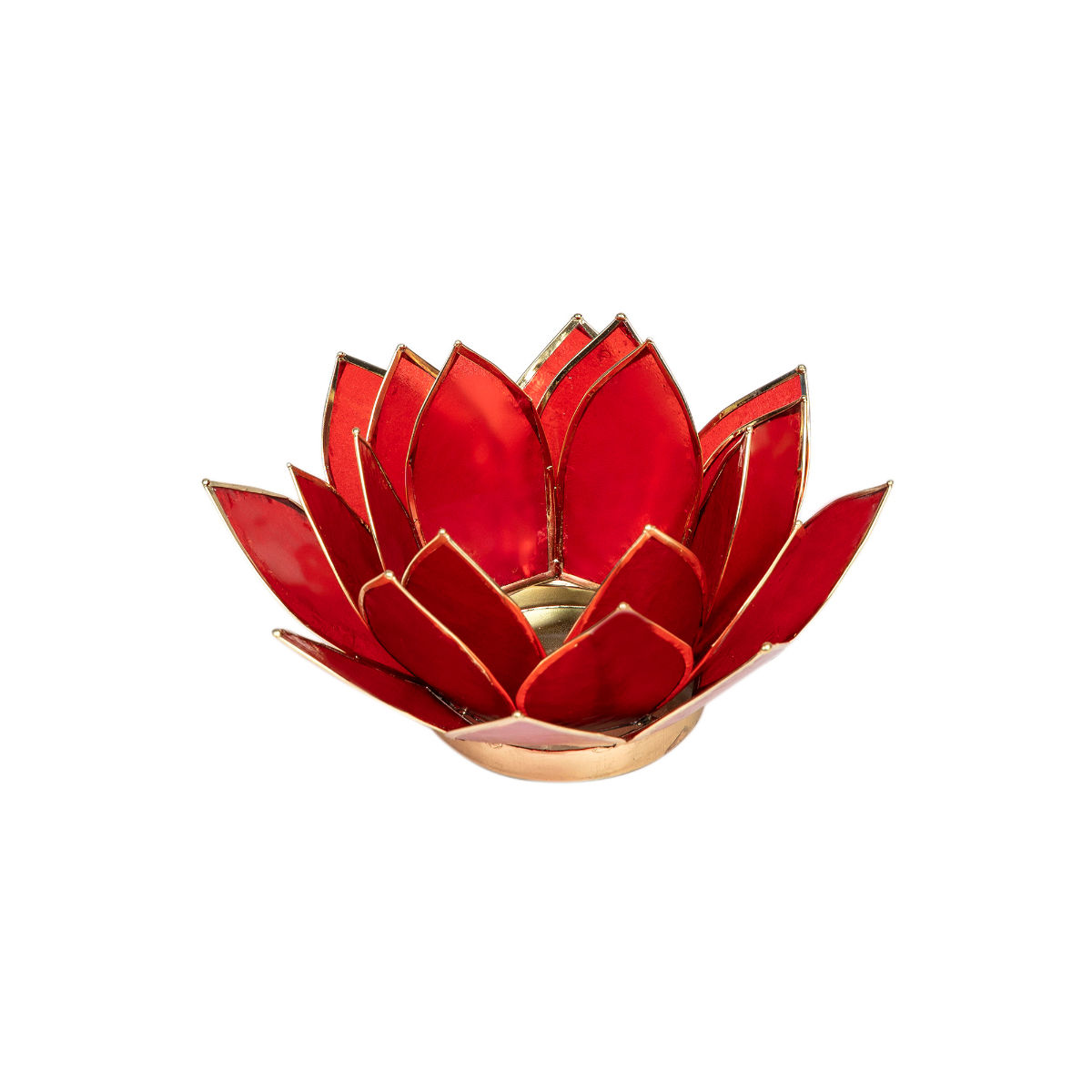 Pure Home Living 21 Petals Glowing Red Lotus Tea Light Holder Buy 