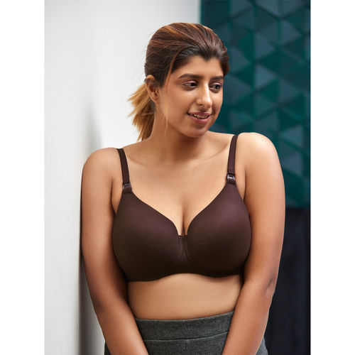 Buy SOIE Full Coverage Padded Non Wired Maternity Bra-Fudge Online