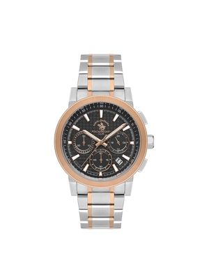 Santa Barbara Polo & Racquet Club Men Black Round Dial Analog Watch - SB.1.10565-5 (M)