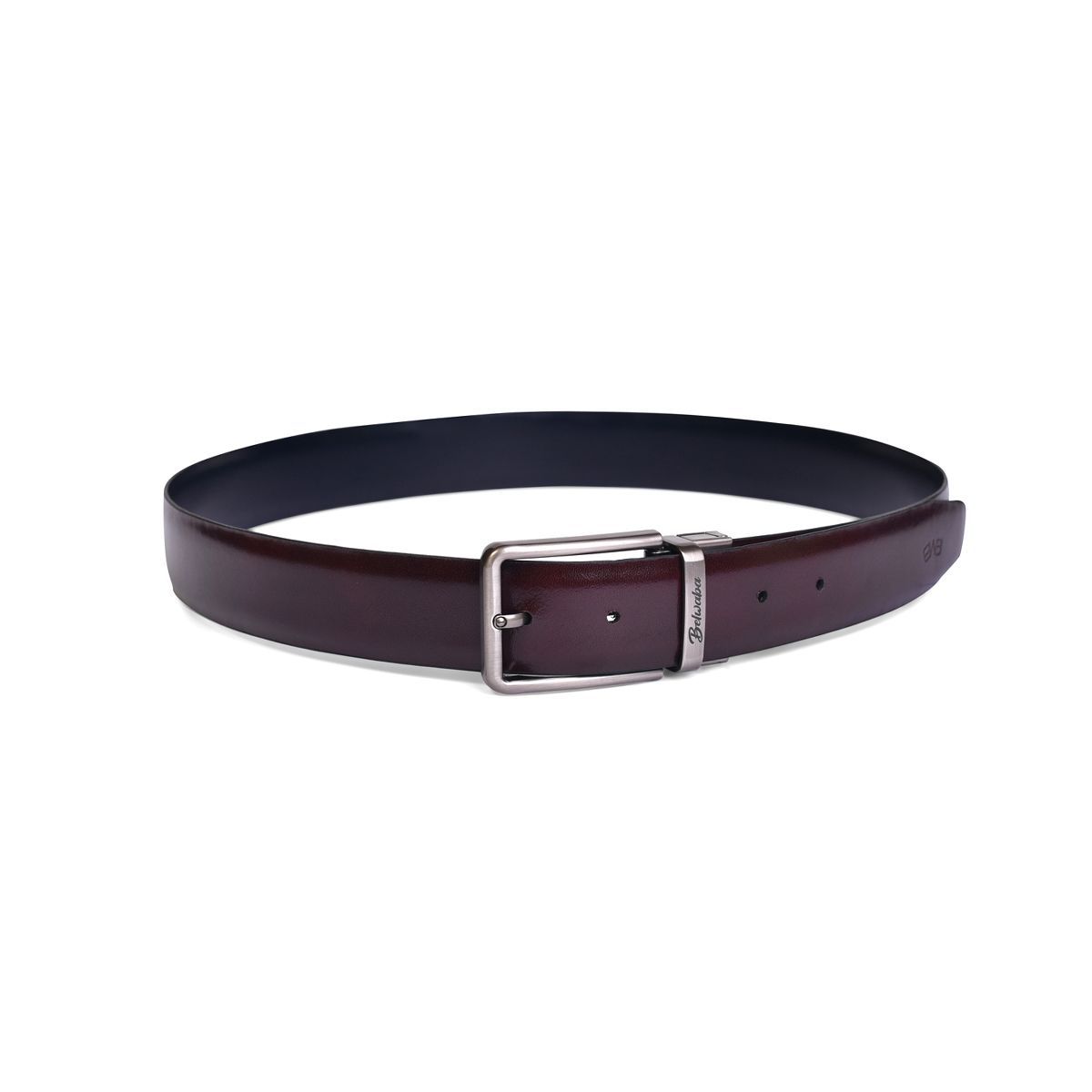 Belwaba Genuine Italian Leather Navy Mens Belt With Shiny Gunmetal Finished Buckle (40) (Navy Blue) At Nykaa, Best Beauty Products Online