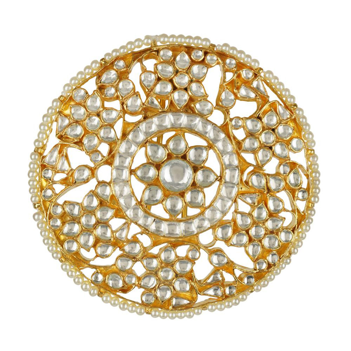 Auraa Trends 22Kt Gold Plated Kundan Classic Juda Pin for Women Buy Auraa Trends 22Kt Gold