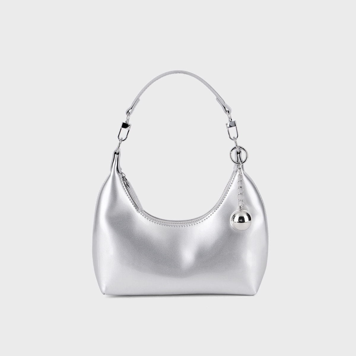 Buy RSVP by Nykaa Fashion Silver Metallic Ball Charm Patent