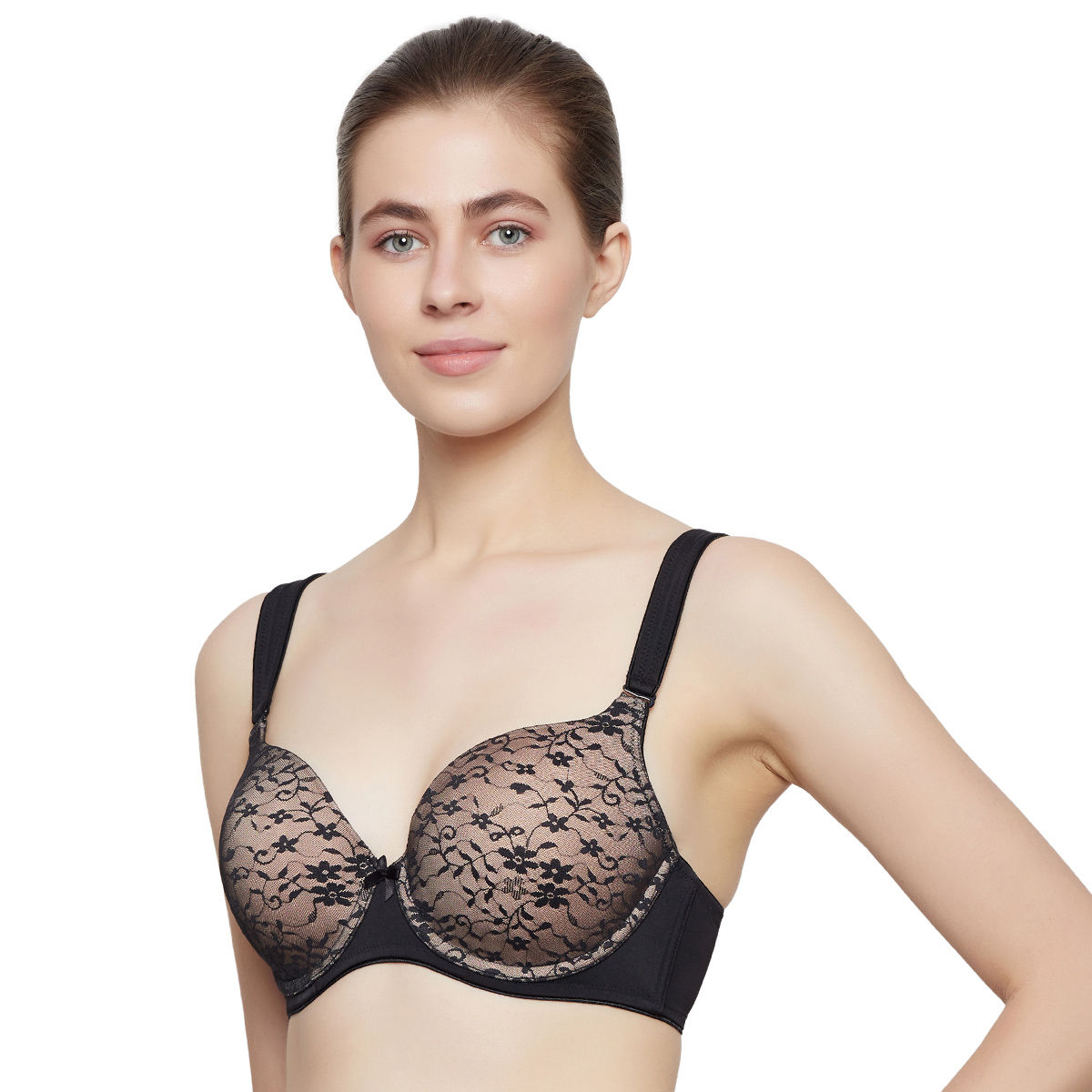 Triumph Beautyfull Lacy Charm Full Coverage Padded Wired Bra Black