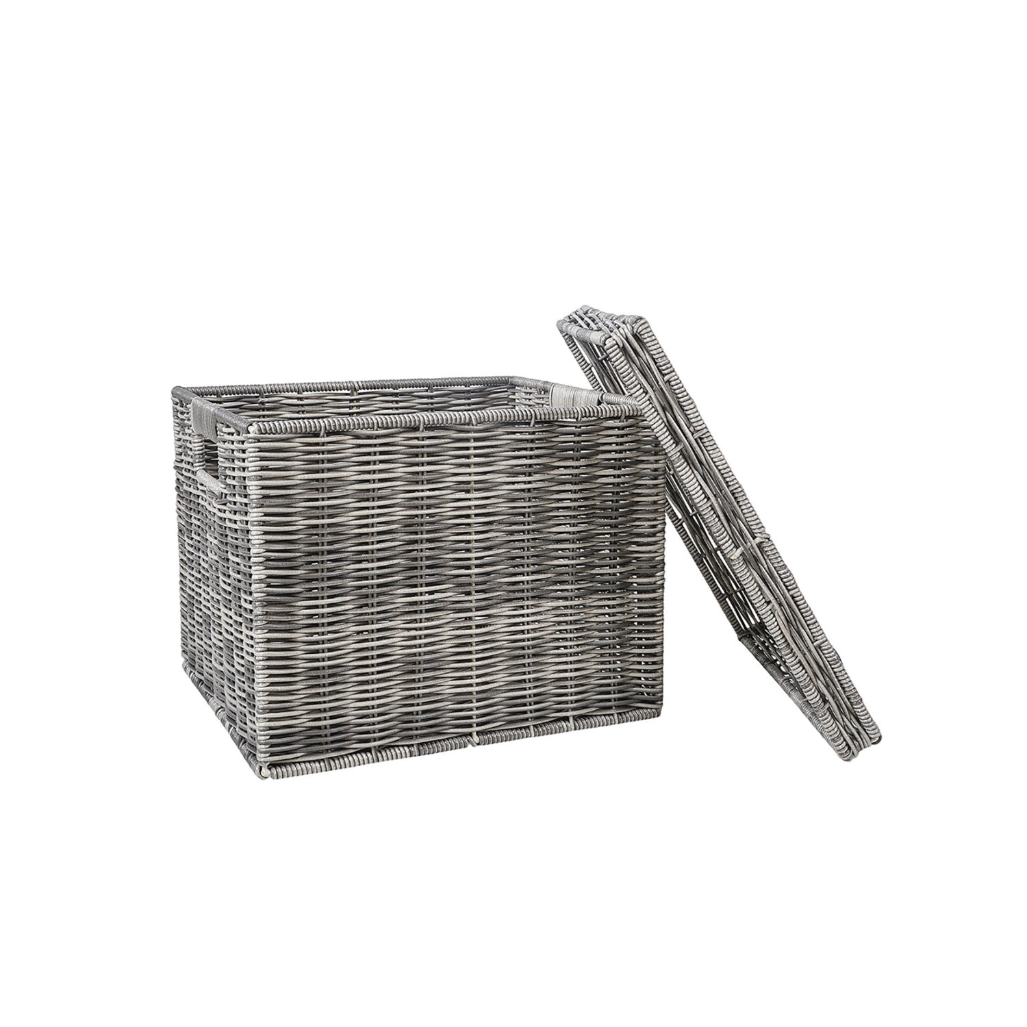 Buy Pure Home + Living Brown Heather Wicker Letter File Box with Lid Online