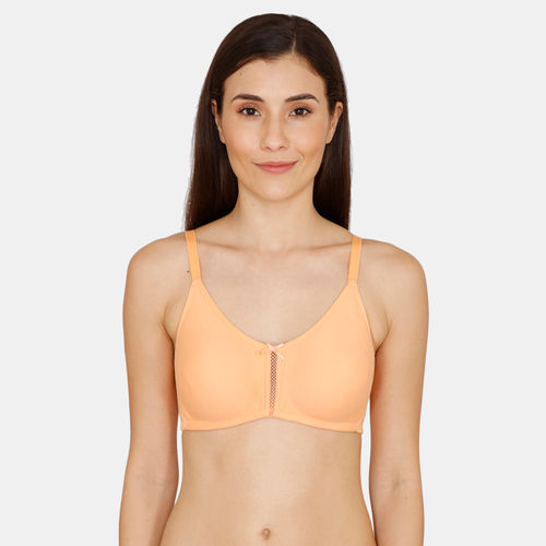 Buy Zivame Rosaline Double Layered Non Wired 3/4th Coverage Bra -  Canteloupe Online