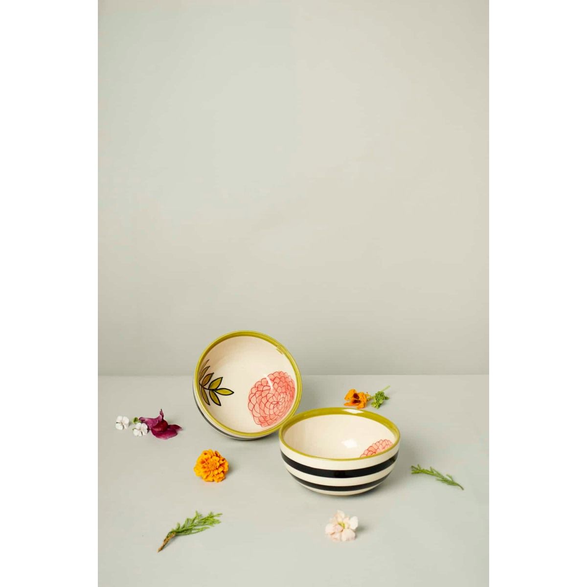 Freedom Tree MultiColor House Ceramic Soup Bowl (Set of 2) 150 ml Buy