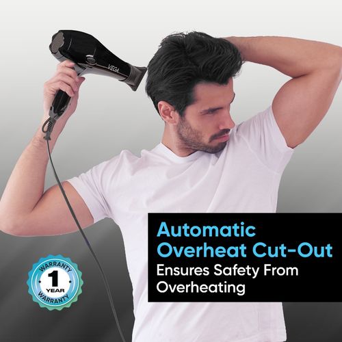 VEGA Pro Touch 1800-2000W Professional Hair Dryer for Women Men with  Heat/Speed Settings,VHDP-02