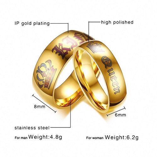  2pcs 18K Gold Electroplating Stainless Steel