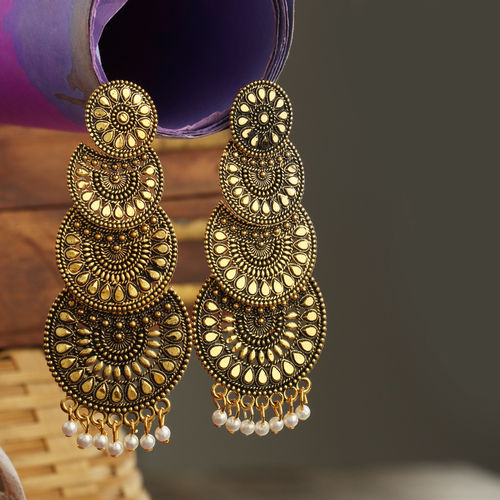 Buy Anika's Creations Gold Plated Oxidised three layer fusion