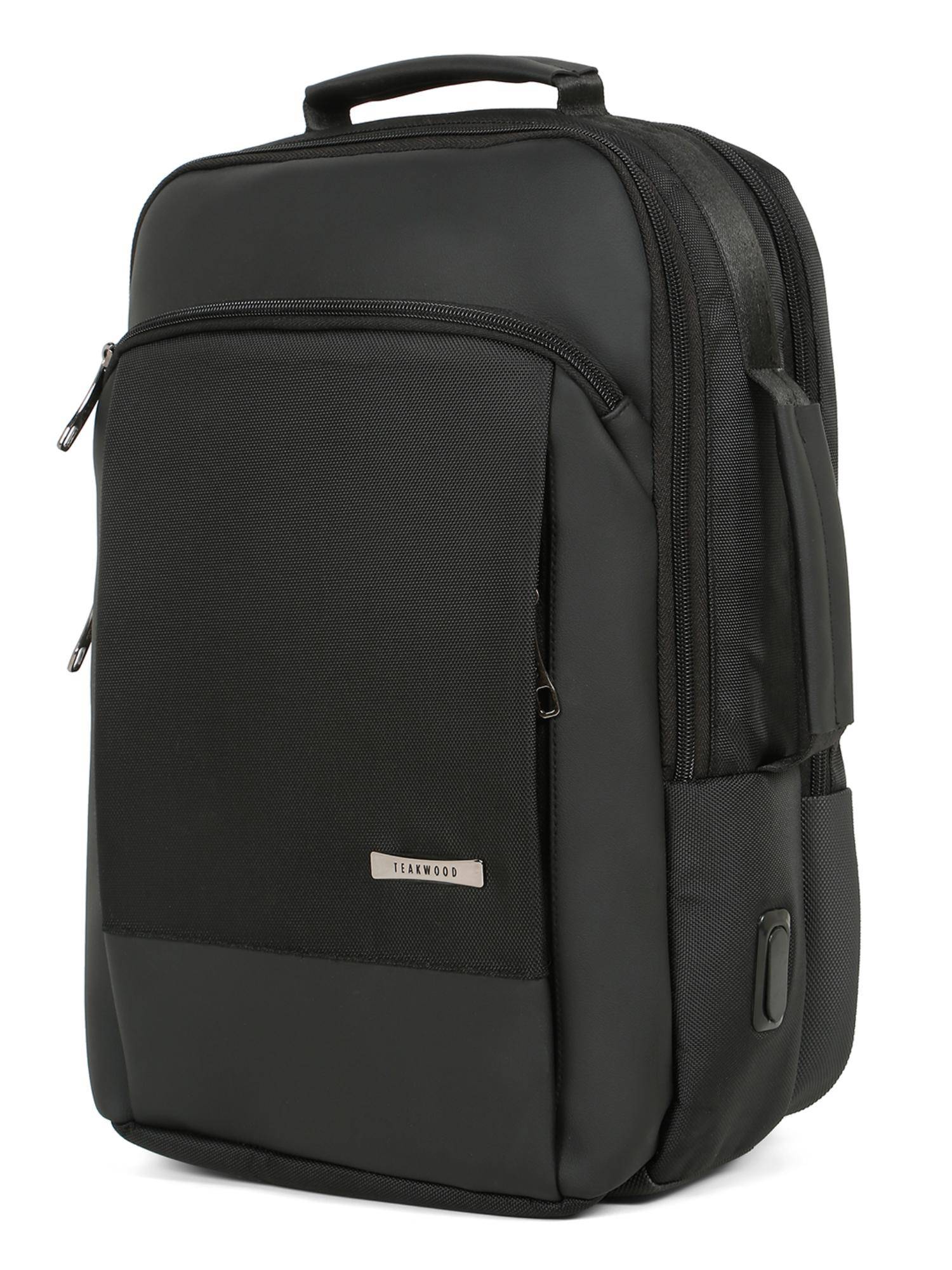 Buy Teakwood Unisex 15 inch Laptop Compartment Backpack - Black Online