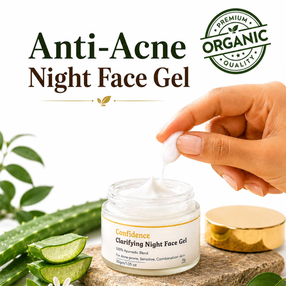 Mamash Organics Anti-Acne Night Gel For Effective Pimples & Dark Spots Without Drying Skin