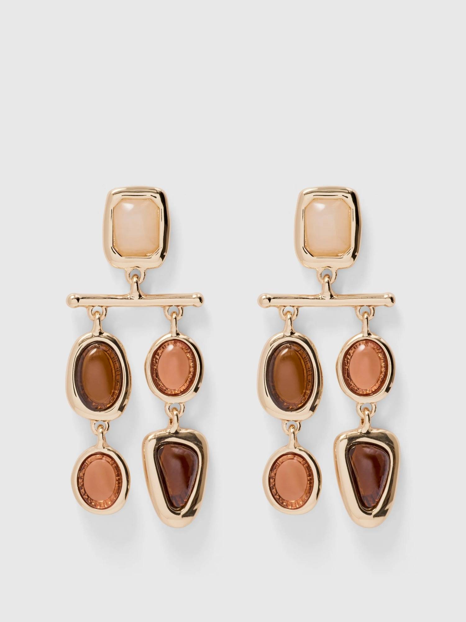 Forever New Women Brown Gold Plating Earrings