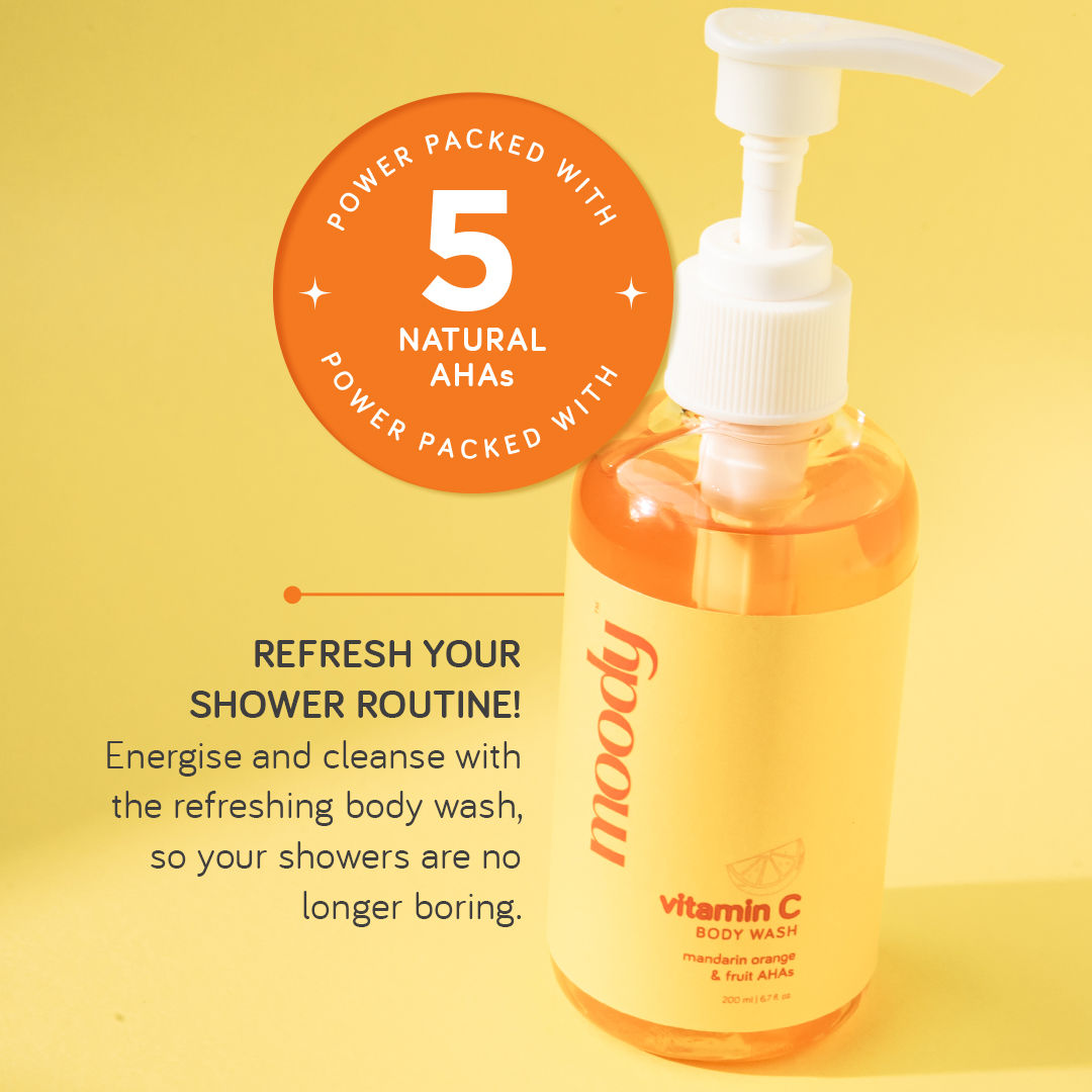 Moody Vitamin C Body Wash With Mandarin Orange & Fruit AHAs Buy Moody Vitamin C Body Wash With