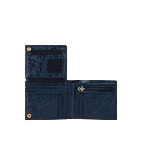 Da Milano Blue and Green Frenzy Leather Mens Wallet: Buy Da Milano