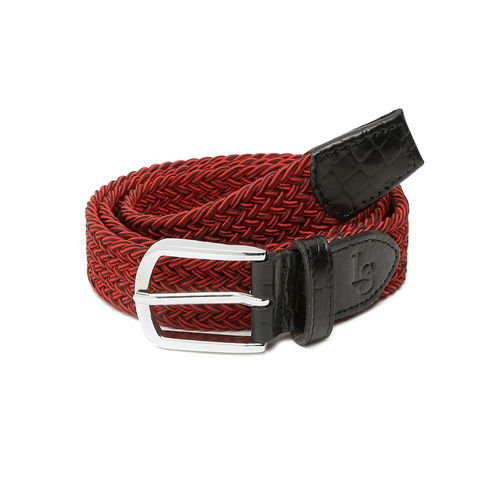 Red Plaited Stretch Belt