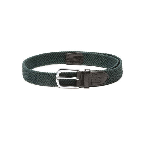 Buy Louis Stitch Men Sacramento Green Braided Elastic Stretch Belt with  Leather Tipped End Online