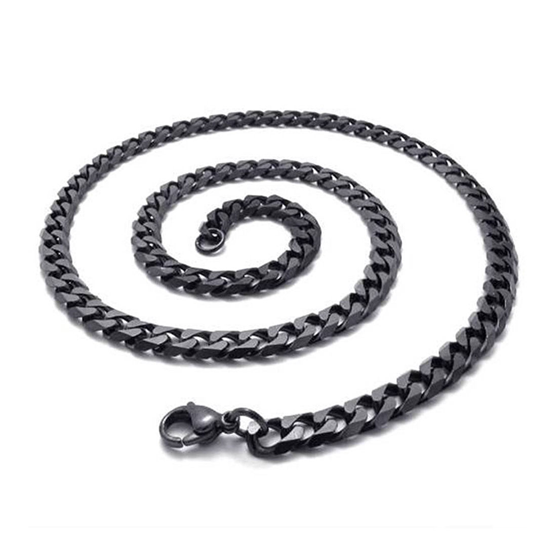 Black Titanium 6MM Rolo Men's Necklace Chain