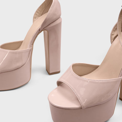 Buy MIXT by Nykaa Fashion Beige Chunky Platform Block Heels Online
