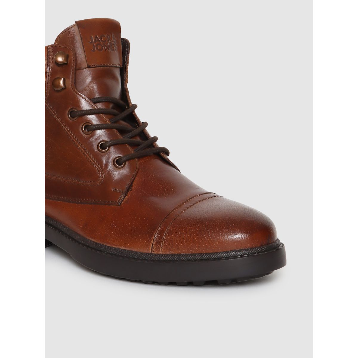 Buy Jack Jones Men Solid Brown Boots Online