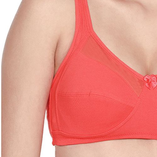 Buy Susie by Shyaway Women's Dubarry Peach Mesh Neckline Non Padded  Everyday Bra-30B at