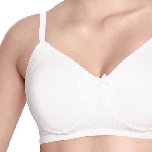 Buy Susie by Shyaway Women's White Non Padded Wirefree Full Coverage  Everyday Bra-32B at
