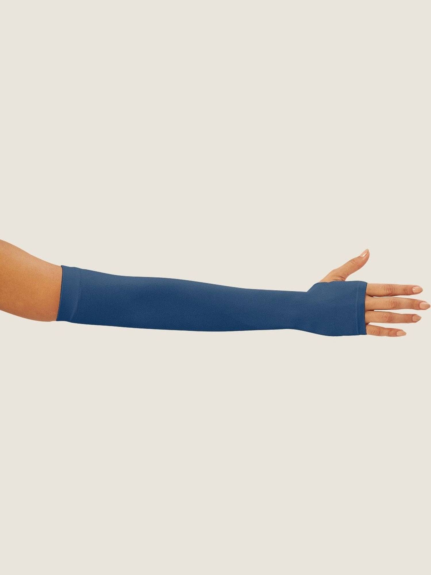 G Heist Unisex Solid Uv Protection Arm Sleeves Gloves Navy Blue