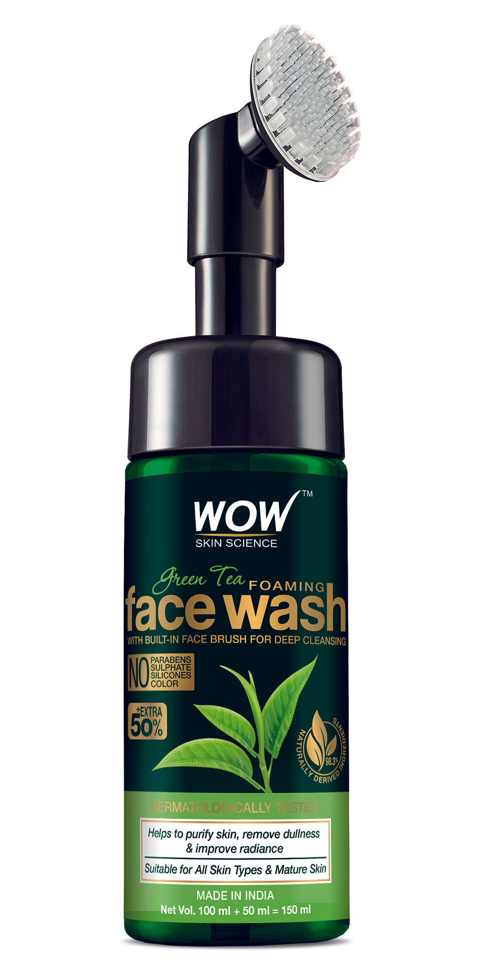 green tea foaming face wash