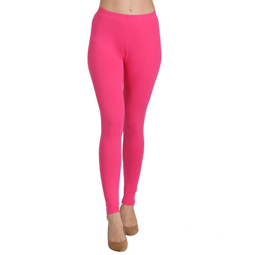 Buy Groversons Paris Beauty Women's Cotton Ankle Length Leggings - Pink  Online