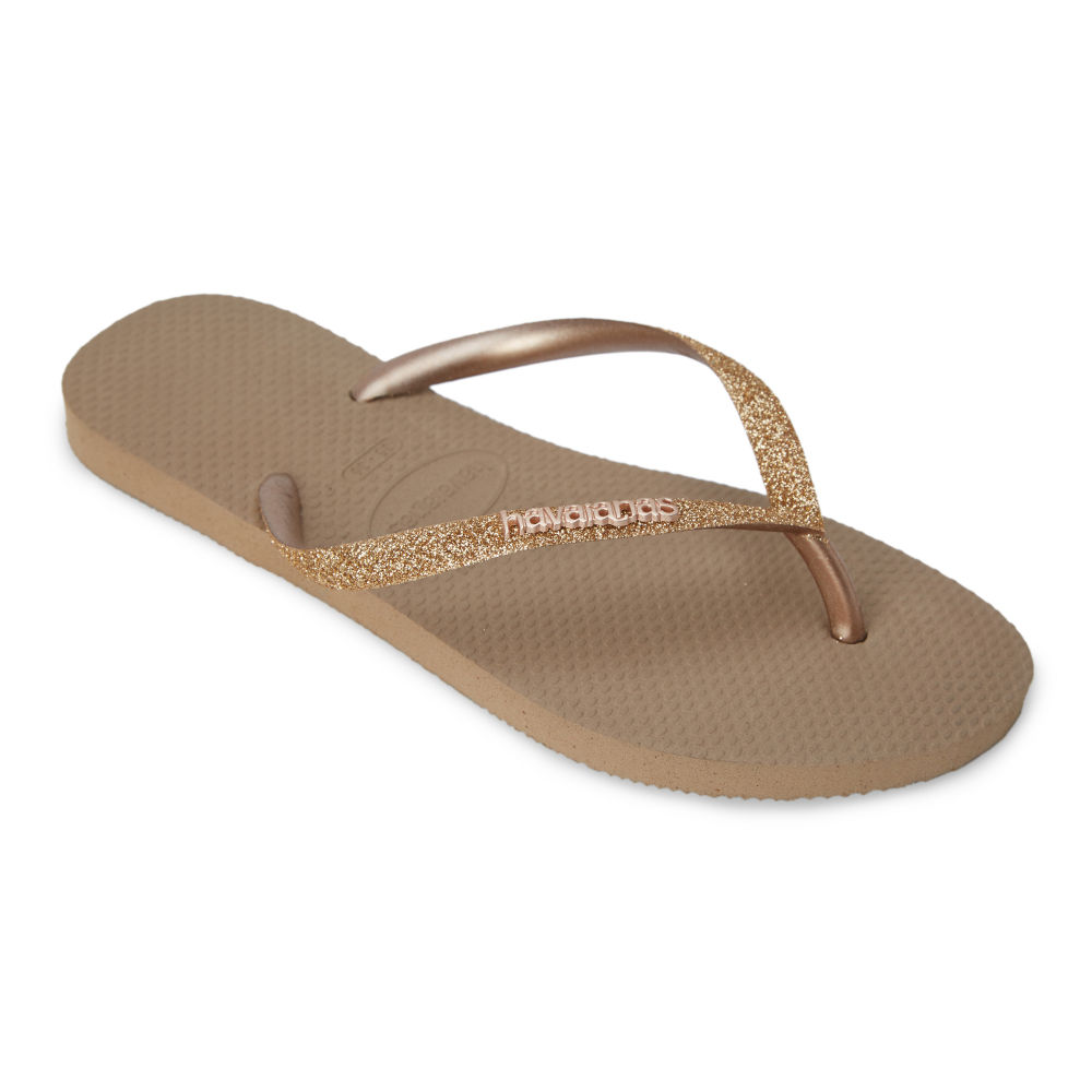 Rose gold glitter flip on sale flops