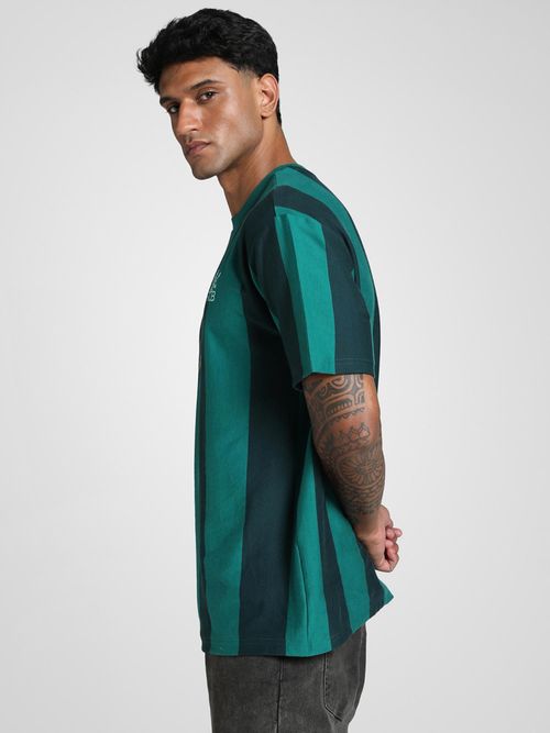 Buy Puma X Rcb Mens Retro Stripes Green T-Shirt Online