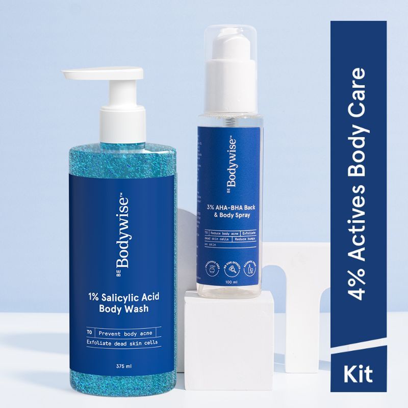 Be Bodywise Body Acne Kit 1 Salicylic Acid Body Wash + 3 AHA BHA