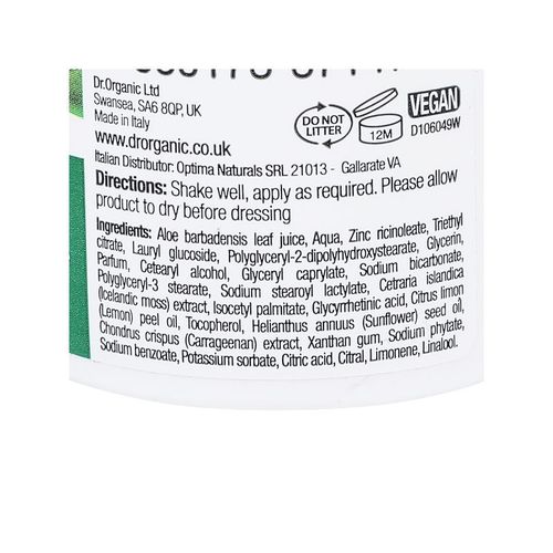 Dr Organic Aloe Vera Deodorant Buy Dr Organic Aloe Vera Deodorant Online At Best Price In India Nykaa