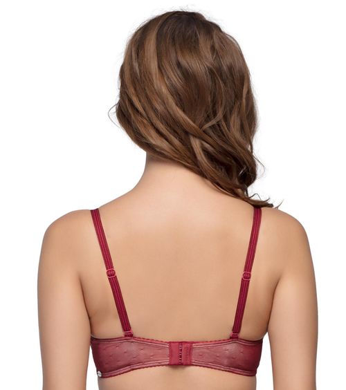 Enamor F089 Classic Plunge Lace T-Shirt Bra - Padded Wirefree Medium  Coverage - Red Chilli Pepper
