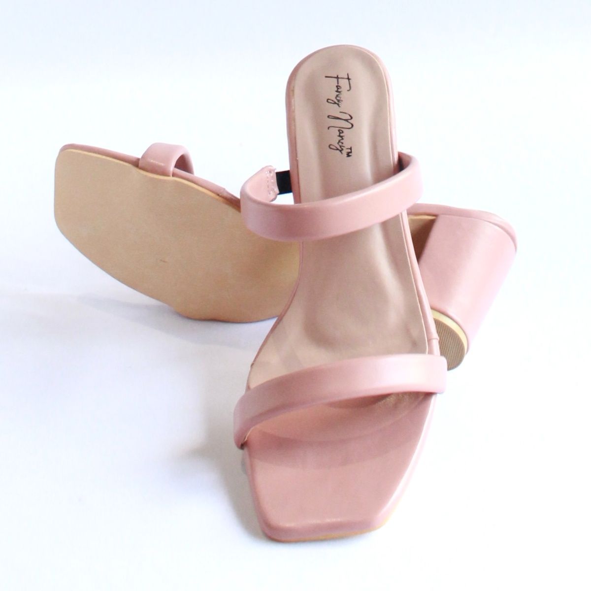 Pink two strap discount sandals