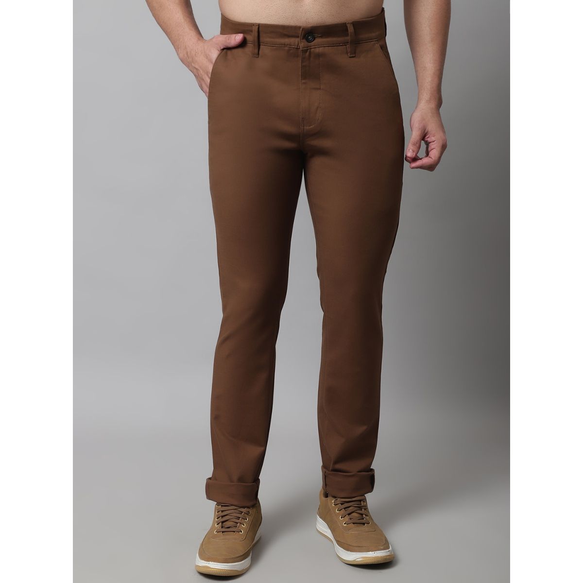 Buy Cantabil Men Beige Self Design Casual Trousers Online at Best Prices in  India - JioMart.