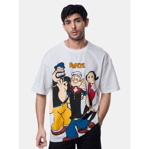 The Souled Store Popeye Sailor Crew Oversized T-Shirt for Men