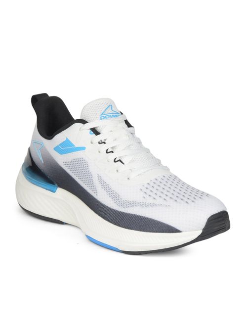 Power Lace Up White Walking Shoes for Men