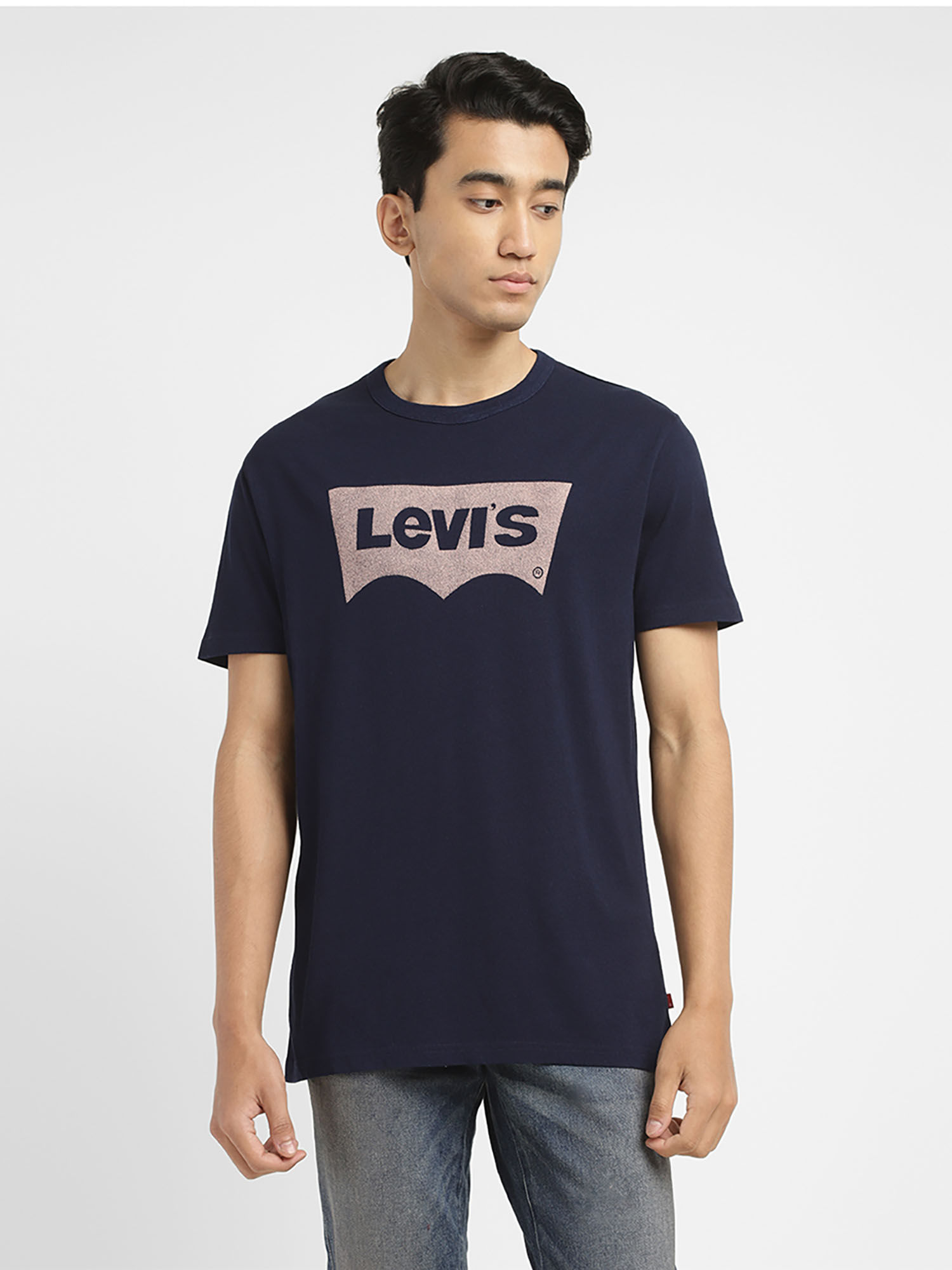 Buy Levi s Navy Blue Mens Brand Logo Slim Fit T Shirt Online