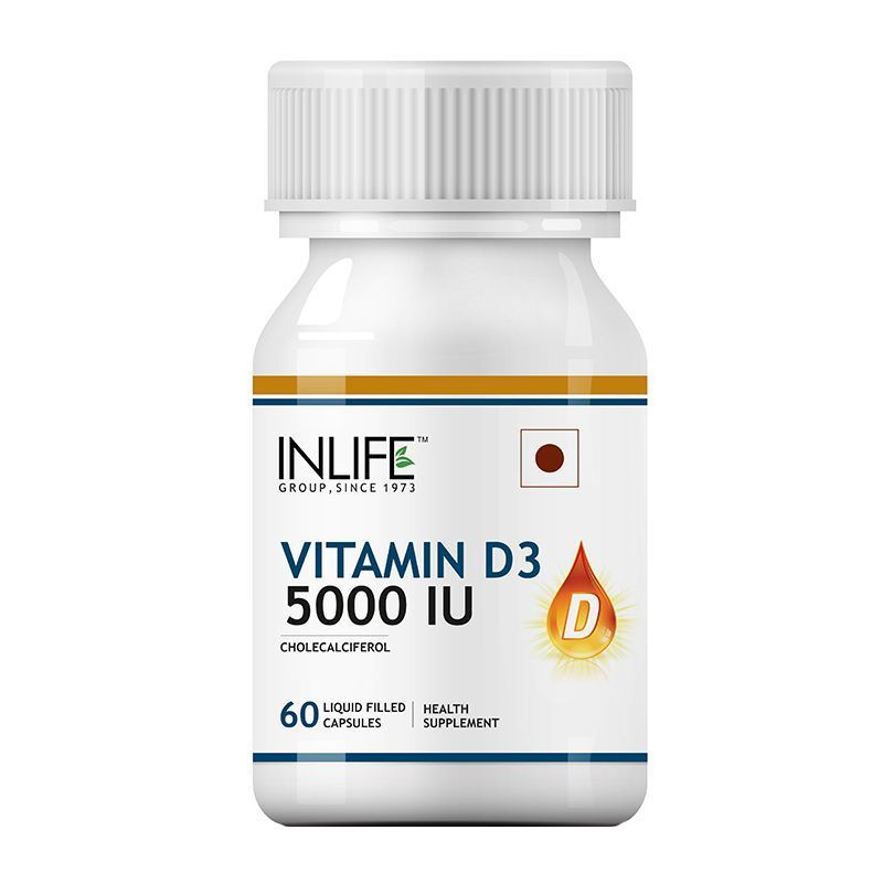 INLIFE Vitamin D3 5000 IU - 60 Capsules
