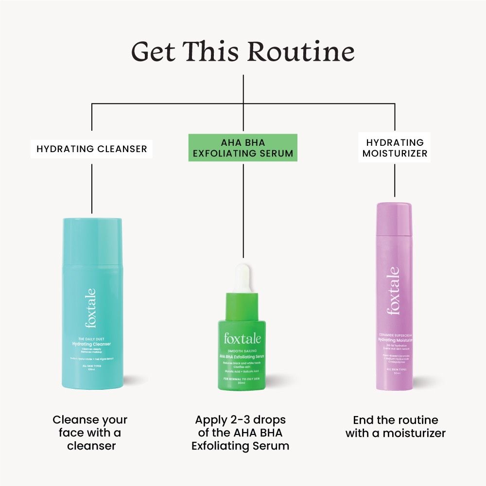 Buy Foxtale Smooth Sailing AHA BHA Exfoliating Serum For Acne