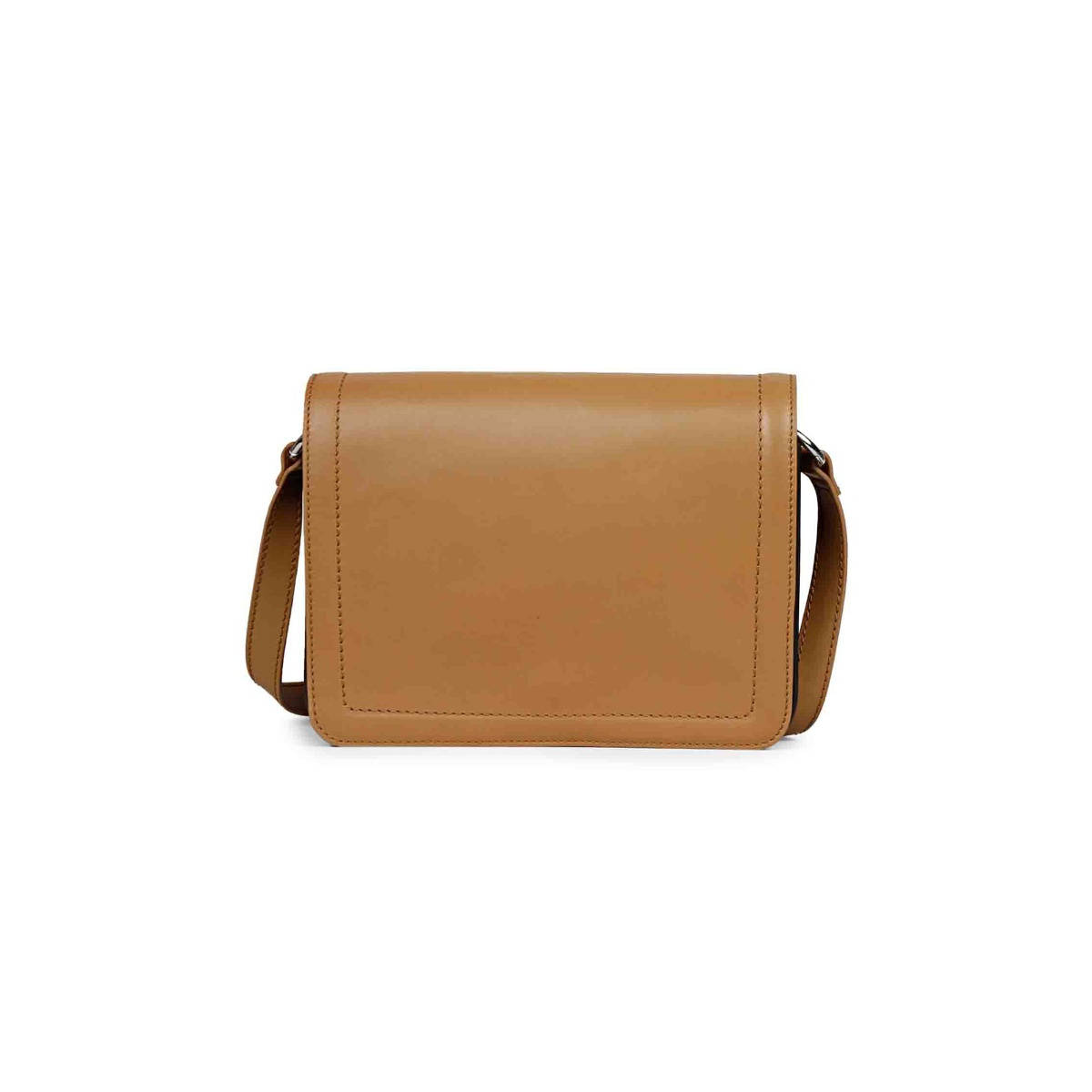 Saint G Tan Leather Structured Sling Bag