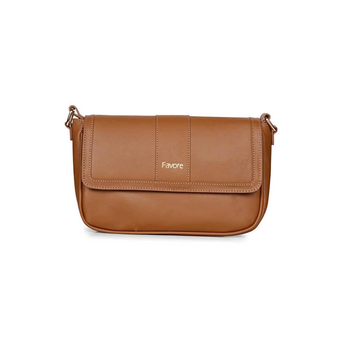 Saint G Tan Leather Sling Bag