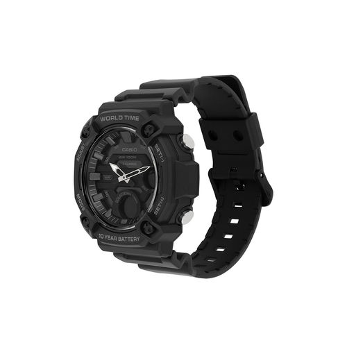 Casio Orologio AEQ-120W-7AVCF - Analogico-Digitale, 100m, Telememo, 30 Città, 10 Anni Batteria