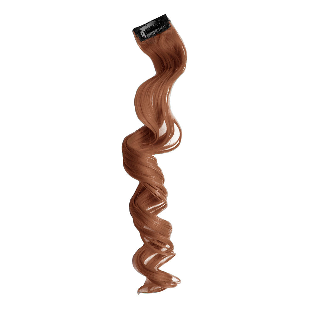 Streak Street Traditional Brown Curly Clip-On Strands