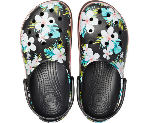Buy Crocs Black Floral Women Clogs EURO 41-42 Online
