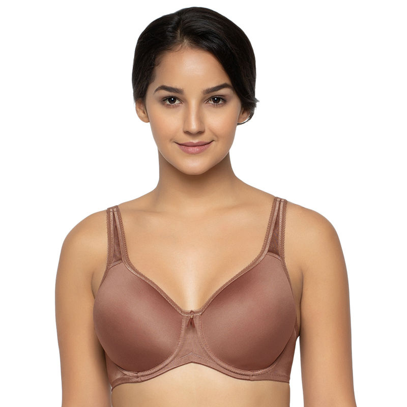 Buy Wacoal Polyester Padded Underwired Solid Bra -853192 - Brown Online