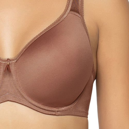 Buy Wacoal Polyester Padded Underwired Solid Bra -853192 - Brown Online